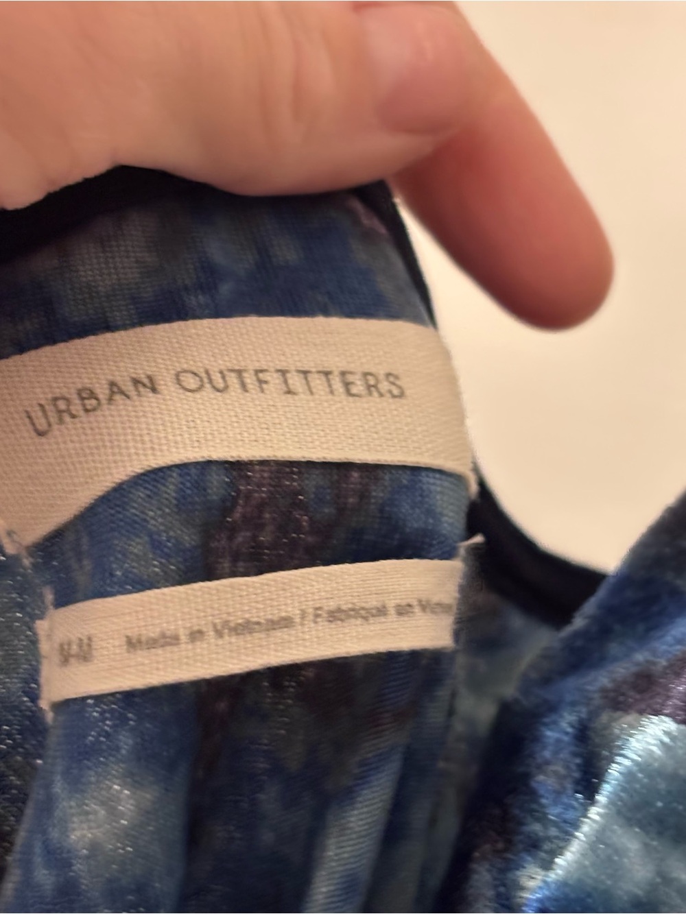Urban Outfitters Blue Tie-Dye Cowl Neck Slip Dress - Picture 3 of 6